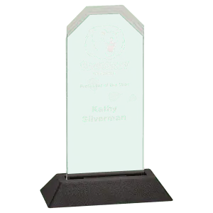 Jade Frosted Clip Corner Acrylic with Black Base