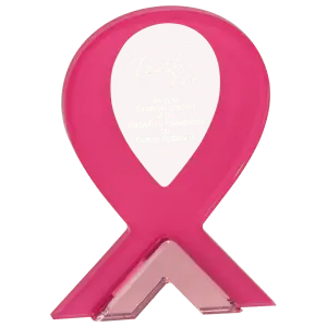 Small Pink Ribbon Acrylic