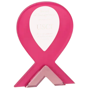 Large Pink Ribbon Acrylic