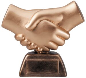 RESIN HAND SHAKE GOLD