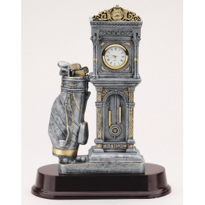 CLOCK WITH GOLF BAG