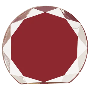 Large Burgundy Sunburst Acrylic