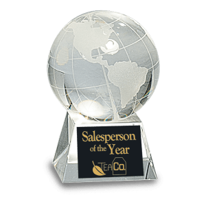 Clear Crystal Globe on a Clear Crystal Base