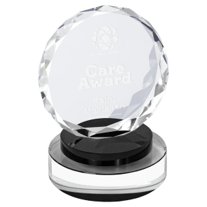 Round Crystal with Black/Clear Base