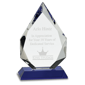 Crystal Diamond on a Blue Crystal Base