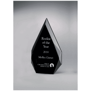 Flame Series Clear Acrylic with Black Silkscreened Back