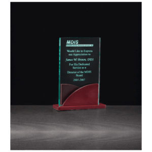 Premium Series Acrylic on Mahogany Finish Base