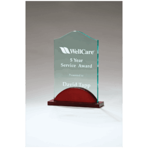 Tidal Series Acrylic on Mahogany Finish Base