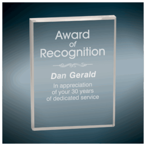 Beveled Clear Rectangle Acrylic