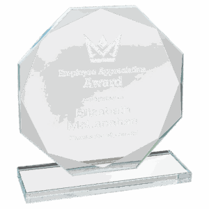 Premier Clear Octagon Glass Award
