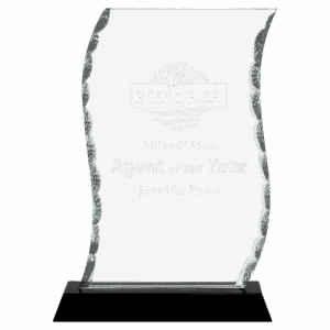 Premier Scroll Facet Glass Award
