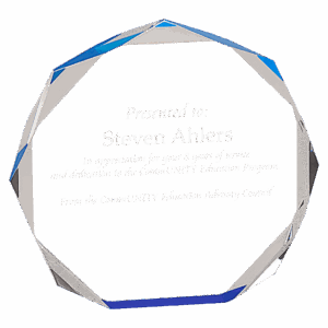 Blue Octagon Acrylic