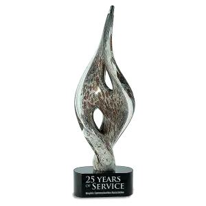 Spire Twist with Black Glass Base/Plate Sold Separately