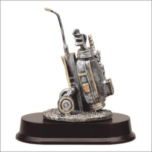 GOLF BAG TROLLEY WITH GOLD