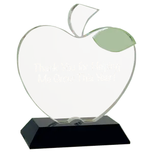 Crystal Apple on a Black Base