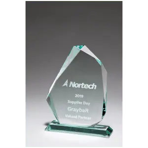 Iceberg Series Thick Jade Glass Award