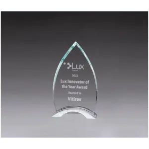 Flame Series Clear Glass Top with Brushed Silver Aluminum Base